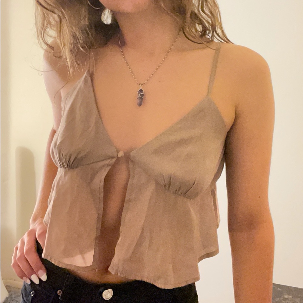 Light and float brown tank top